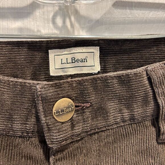 LL Bean Women's Brown Straight‎ Leg Corduroy Pants Size 12 Boho Countryside - Picture 4 of 7